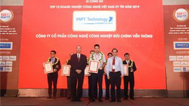 HAI ĐƠN VỊ CỦA VNPT LỌT TOP 10 DOANH NGHIỆP CÔNG NGHỆ VIỆT NAM UY TÍN NĂM 2019