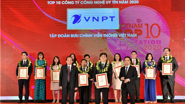 VNPT NẰM TRONG TOP 10 CÔNG TY CÔNG NGHỆ UY TÍN NĂM 2020