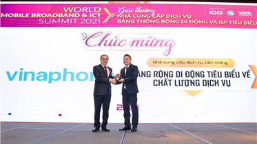 VINAPHONE LÀ ĐƠN VỊ TIÊU BIỂU VỀ CHẤT LƯỢNG DỊCH VỤ BĂNG THÔNG RỘNG DI ĐỘNG TẠI VIỆT NAM