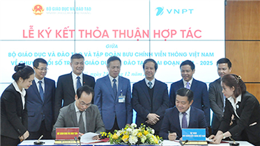 BỘ GD&ĐT VÀ TẬP ĐOÀN VNPT KÝ KẾT THỎA THUẬN HỢP TÁC VỀ CHUYỂN ĐỔI SỐ TRONG NGÀNH GIÁO DỤC