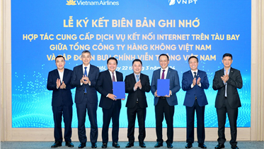 VIETNAM AIRLINES VÀ VNPT HỢP TÁC PHÁT TRIỂN DỊCH VỤ KẾT NỐI INTERNET TRÊN MÁY BAY