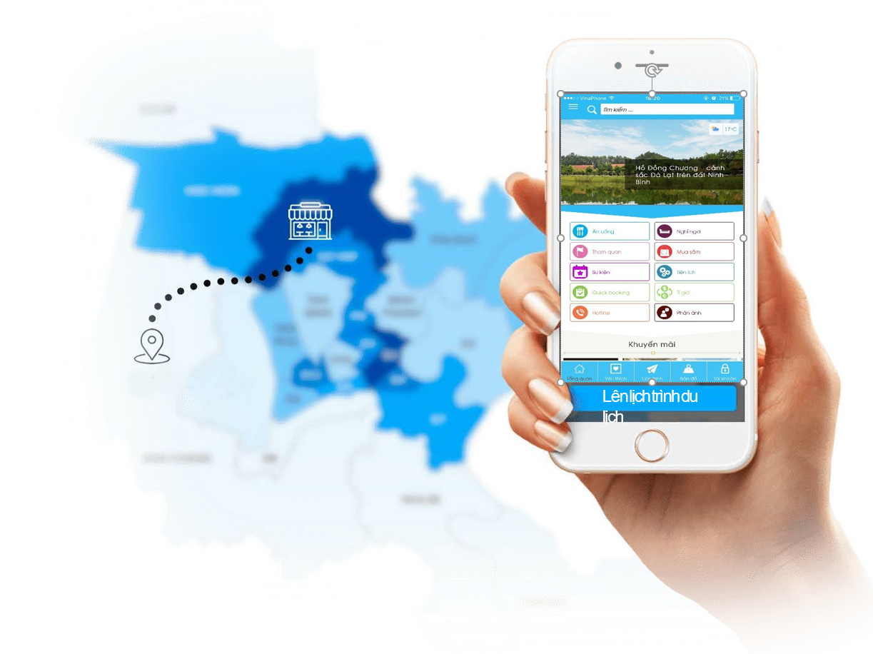 Ứng dụng du lịch thông minh của VNPT dành cho smartphone.